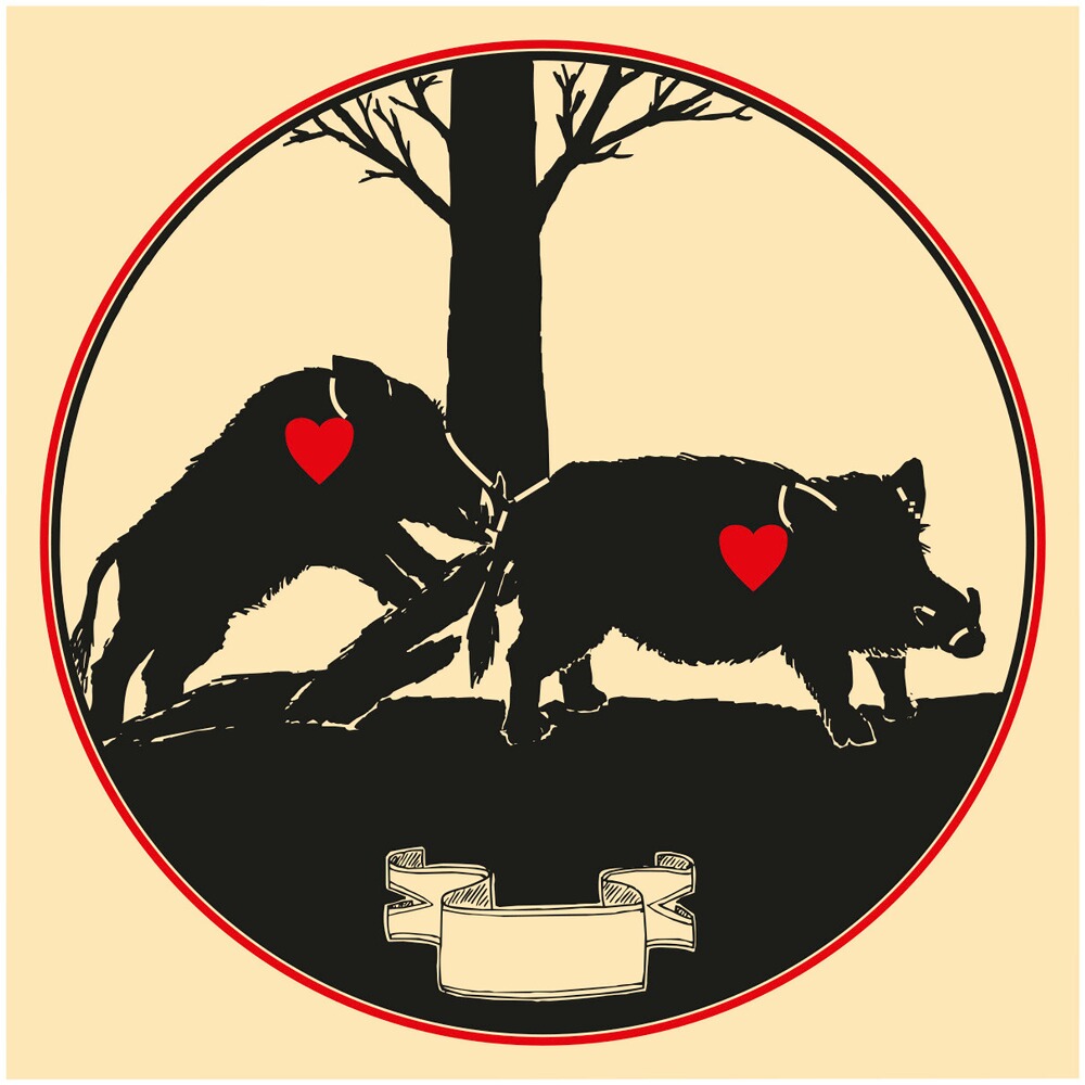 Schießscheiben Wildtiermotive – rotes Herz – Set, braun-network