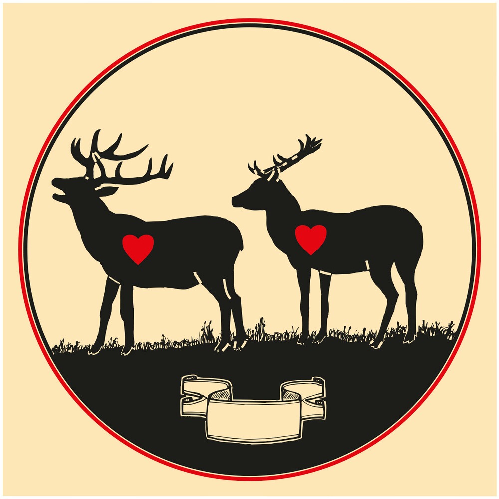 Schießscheiben Wildtiermotive – rotes Herz – Set, braun-network