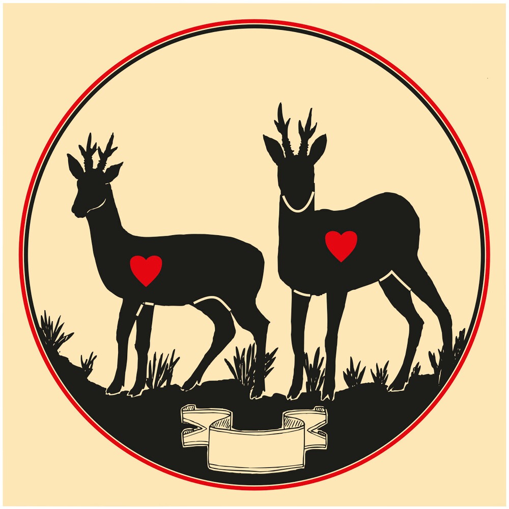 Schießscheiben Wildtiermotive – rotes Herz – Set, braun-network