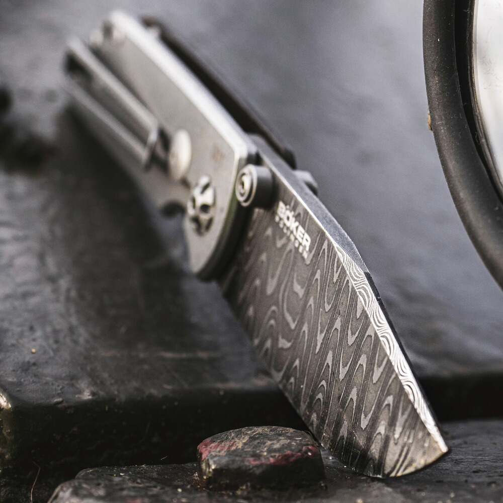 Pocket knife M4 Sherman Damascus, Böker
