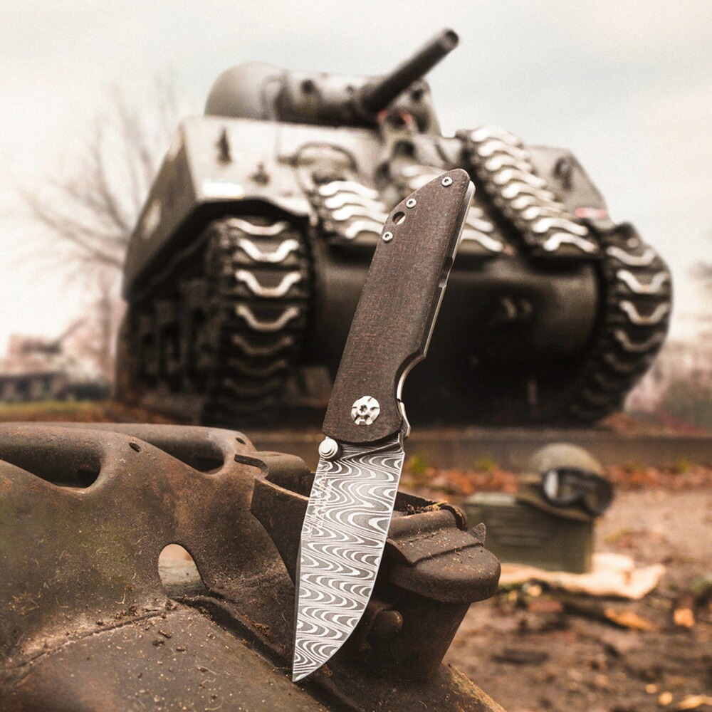 Pocket knife M4 Sherman Damascus, Böker