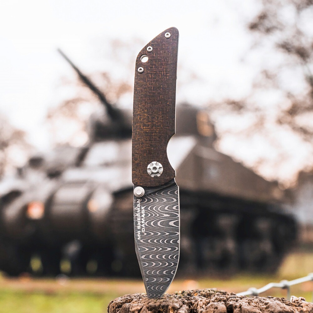 Pocket knife M4 Sherman Damascus, Böker