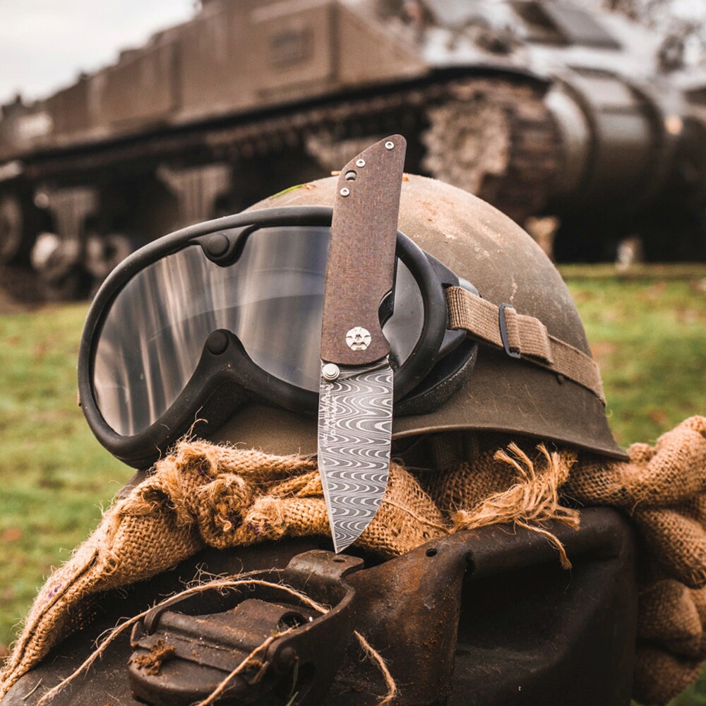 Pocket knife M4 Sherman Damascus, Böker