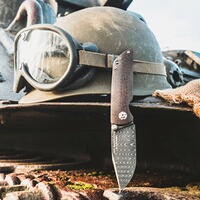 Pocket knife M4 Sherman Damascus, Böker