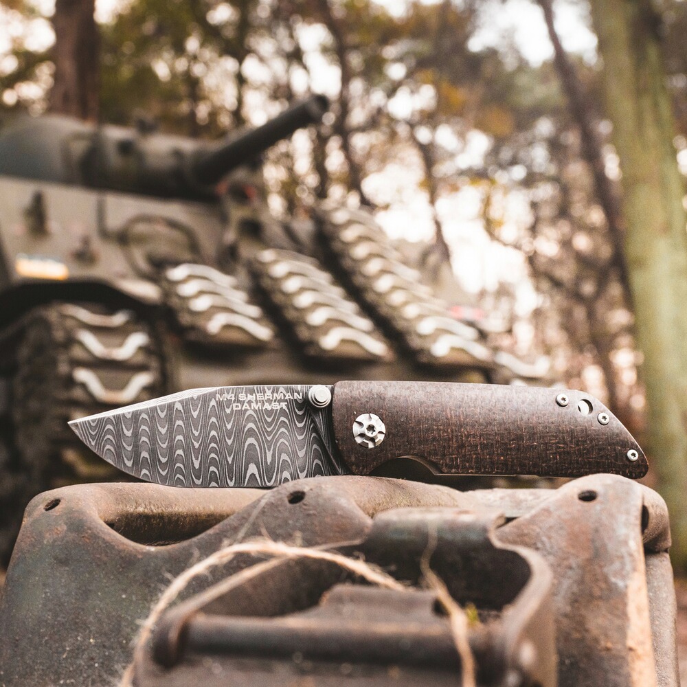 Pocket knife M4 Sherman Damascus, Böker