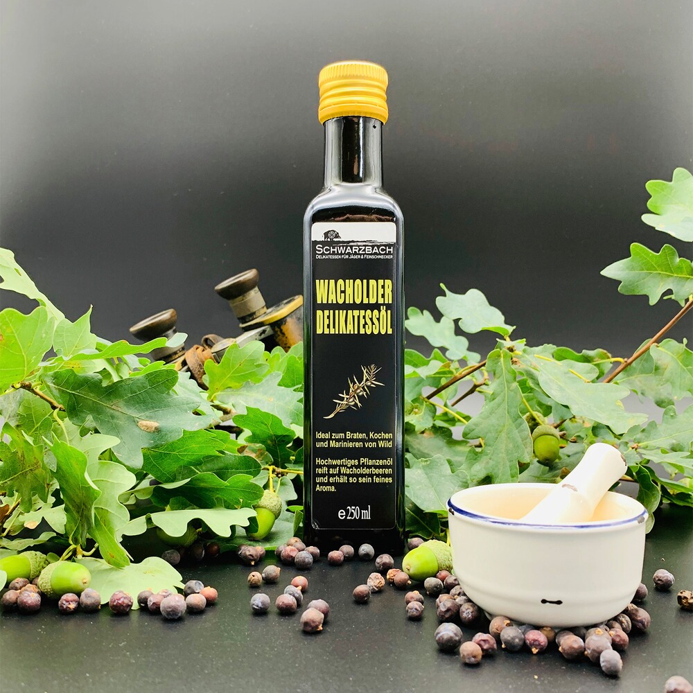 Juniper delicatessen oil, Schwarzbach Jagddelikatessen