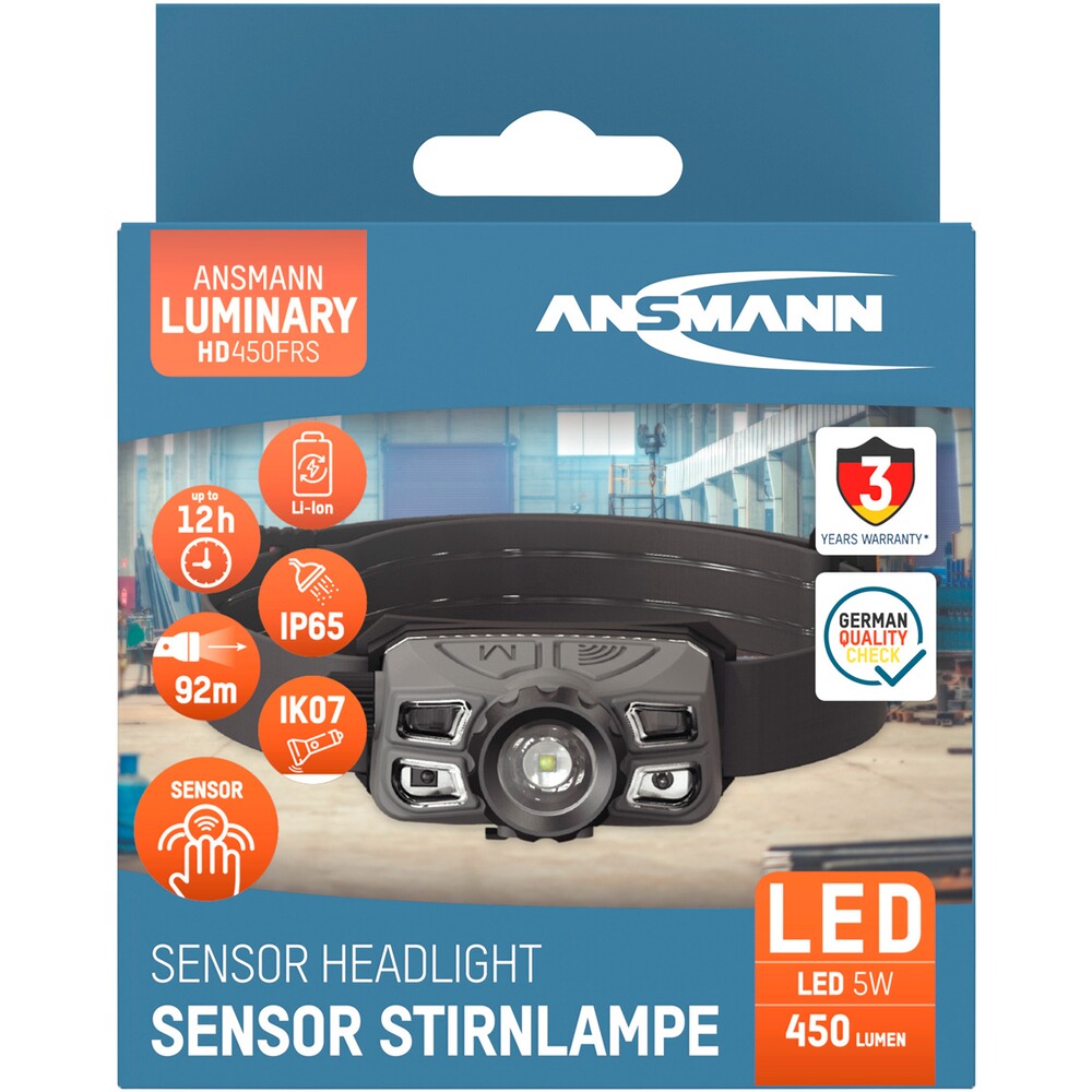 Lampe frontale HD450FRS, Ansmann