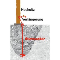 Storm anchors for high seats - 4 pieces, Berger & Schröter