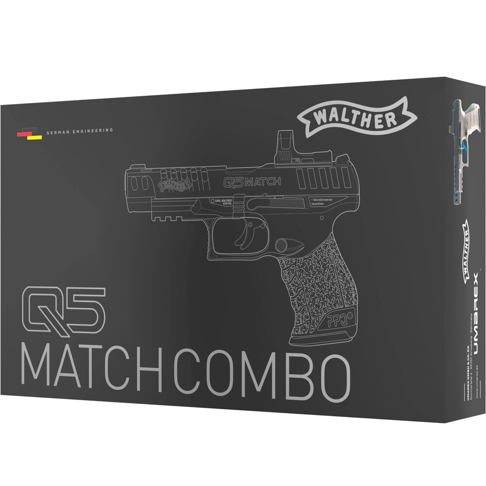 CO2-Pistole Walther Q5 Match 5" Combo Set, Walther