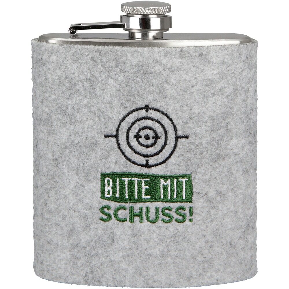 Flachmann "Bitte mit Schuss!"