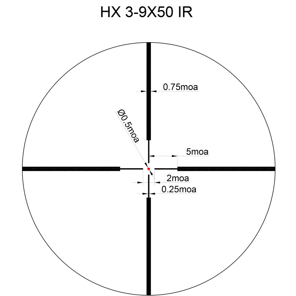 Lunette de visée Core HX 2.0 3-9x50, Sightmark