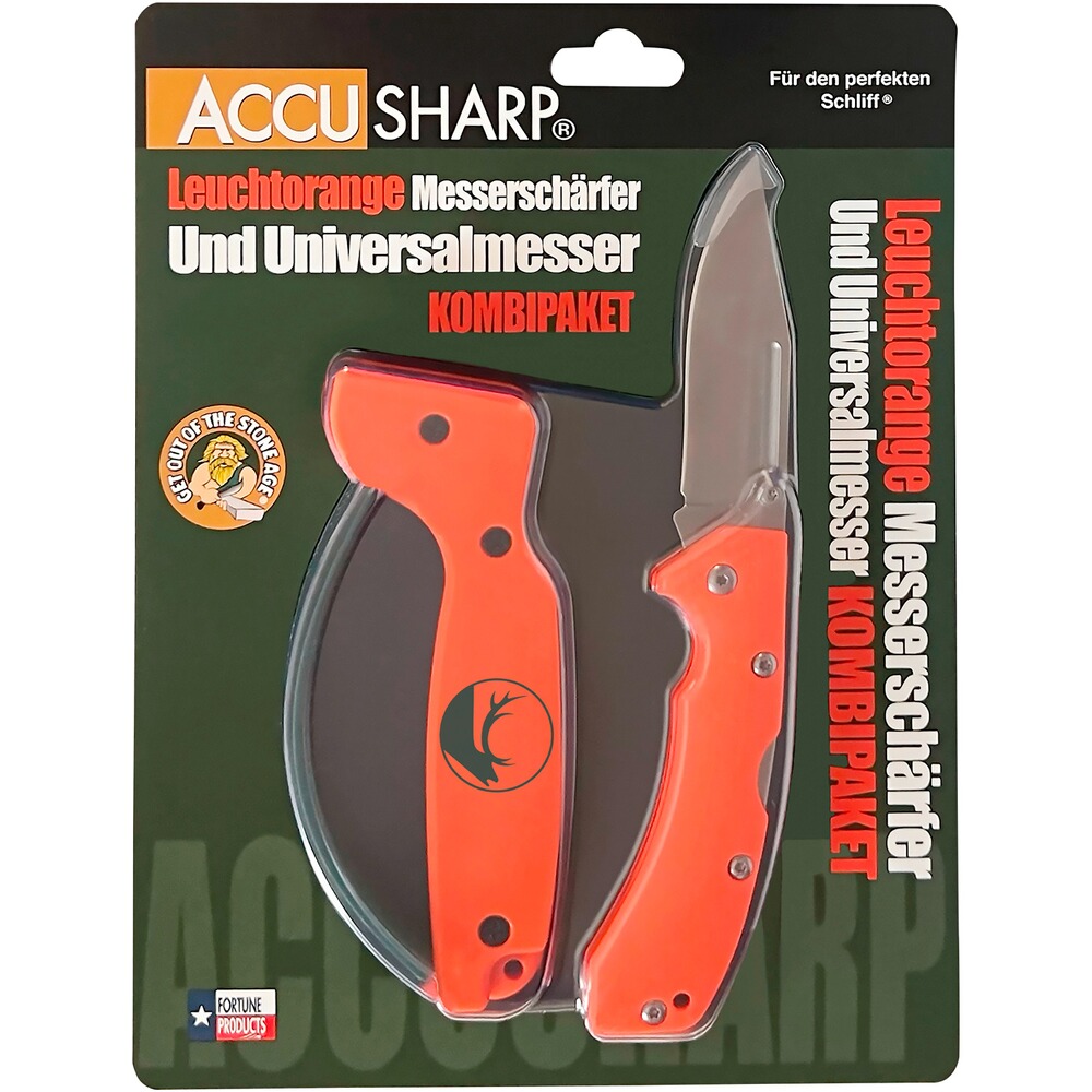 Knife sharpener and utility knife, set, Frankonia edition, Accusharp