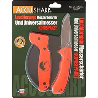 Knife sharpener and utility knife, set, Frankonia edition, Accusharp