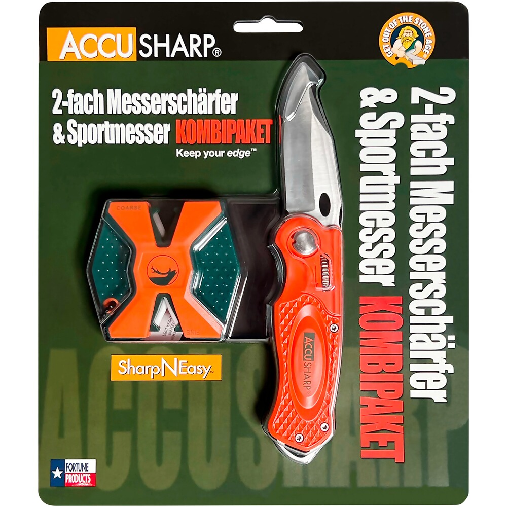 Messerschärfer SharpNEasy 2 Step + Sportmesser – Frankonia Edition, Accusharp