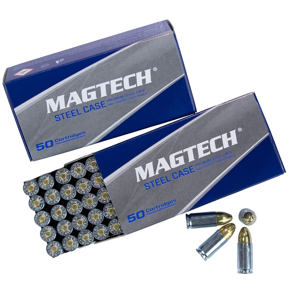 9 mm Luger Steel Vollmantel 7,5g/115grs., Magtech