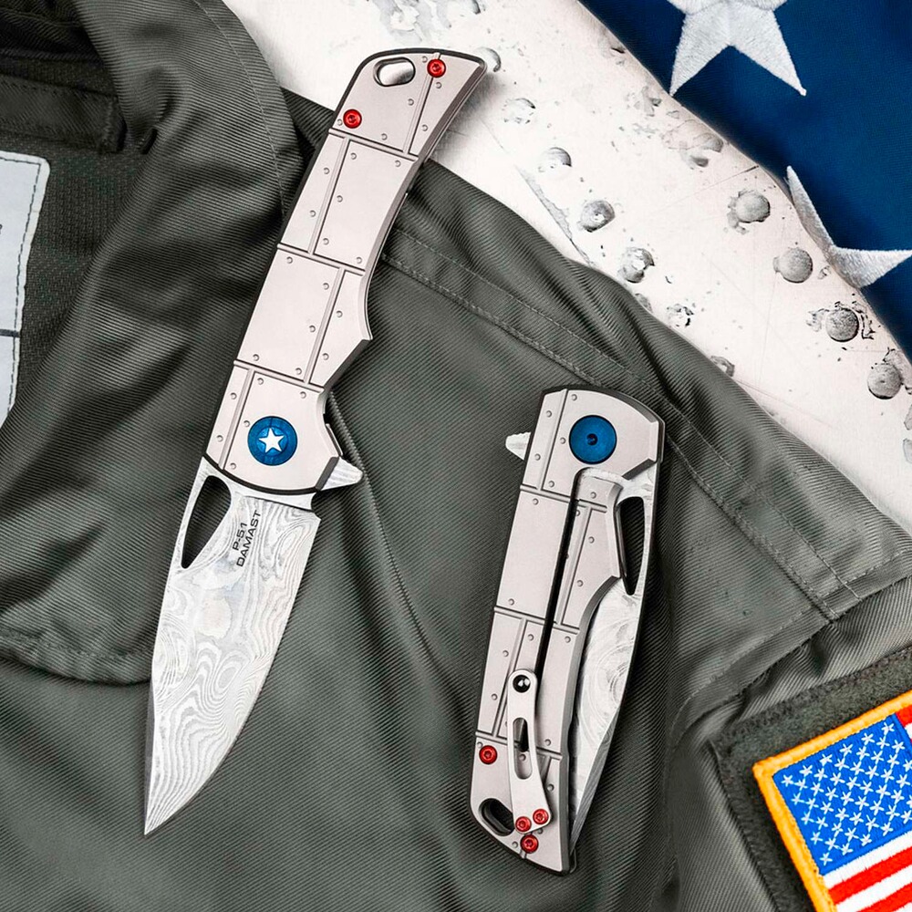 Messer P-51 Damast, Böker Plus