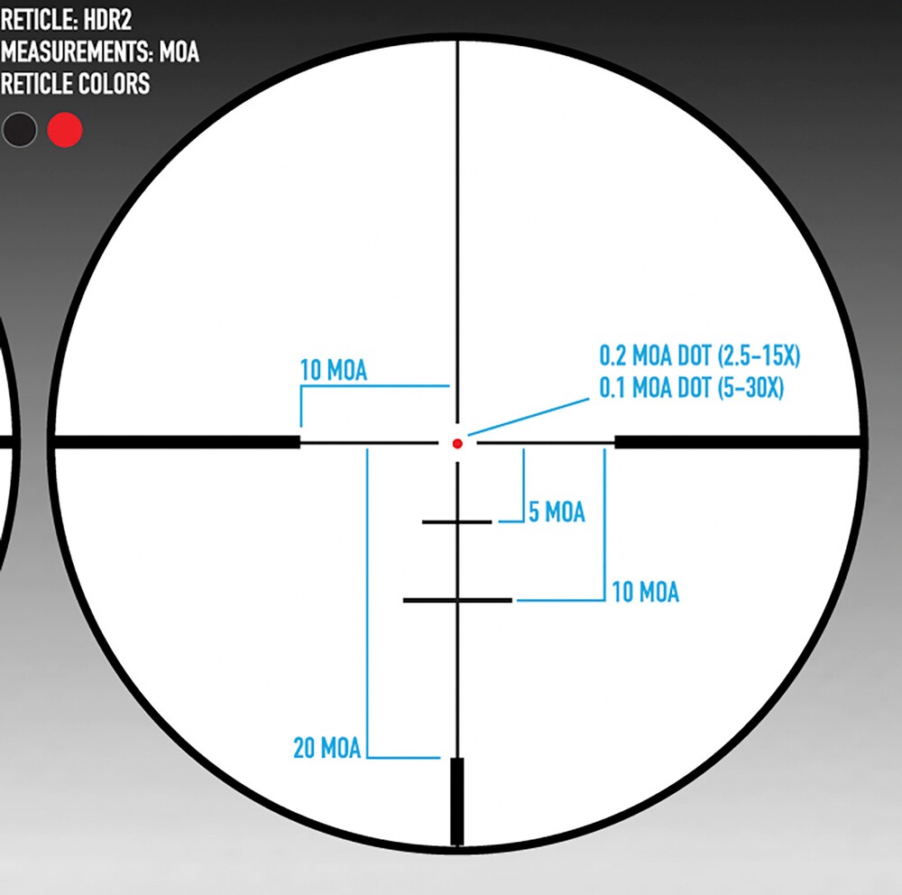 Lunette de visée Presidio 5-30x56 HDR2 SFP, Sightmark