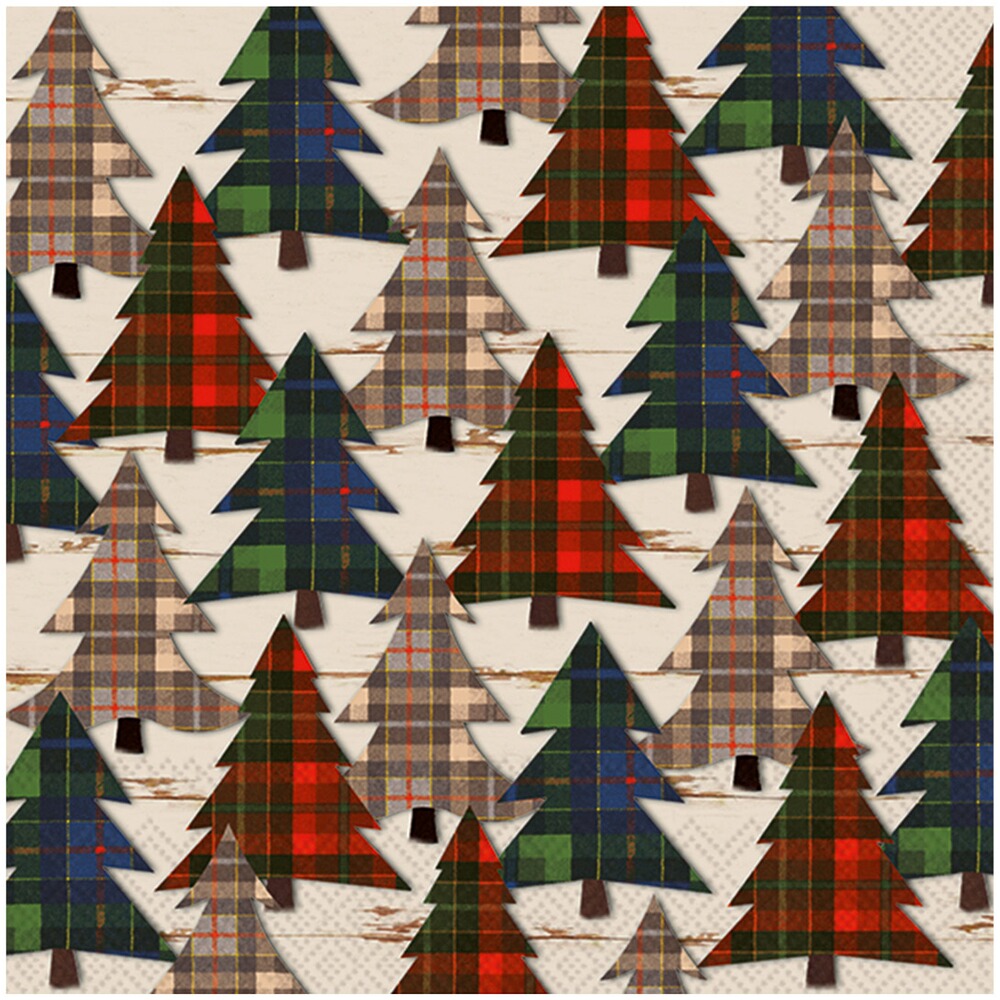 Servietten "Checkered Pines"