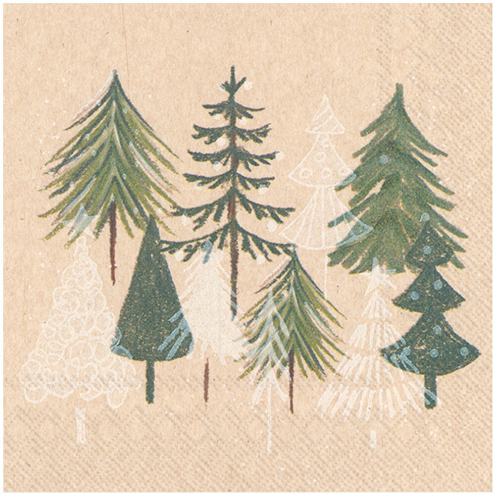 Servietten "Green Xmas Trees"
