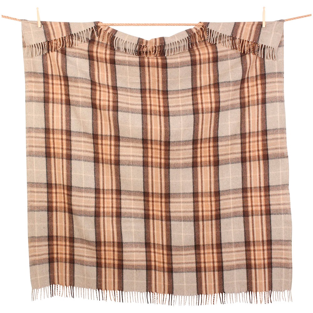 Couverture en laine Belposcot buchanan antique vin, Belpo Leather Care