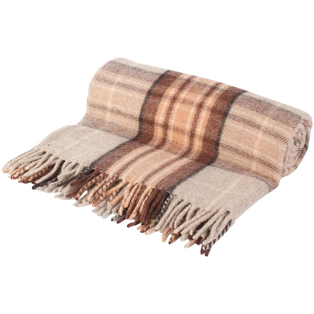 Couverture en laine Belposcot buchanan antique vin, Belpo Leather Care