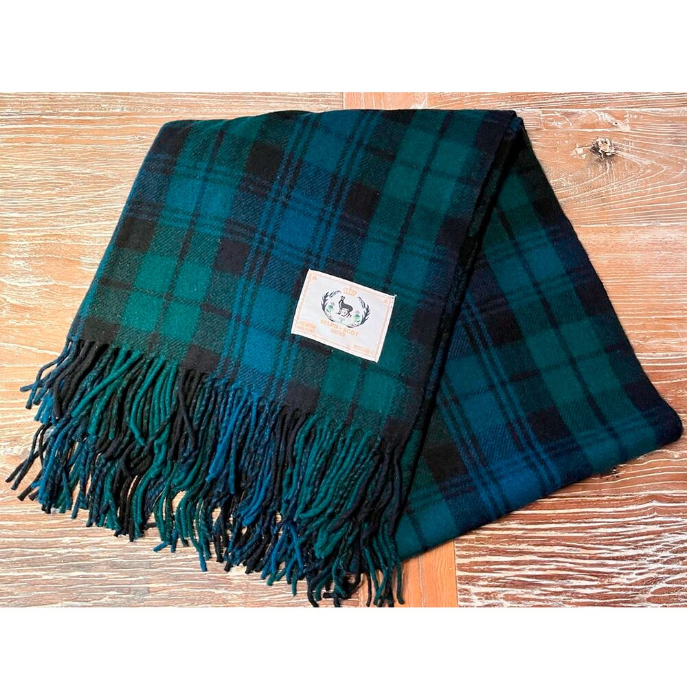 Couverture en laine Belposcot buchanan antique vin, Belpo Leather Care