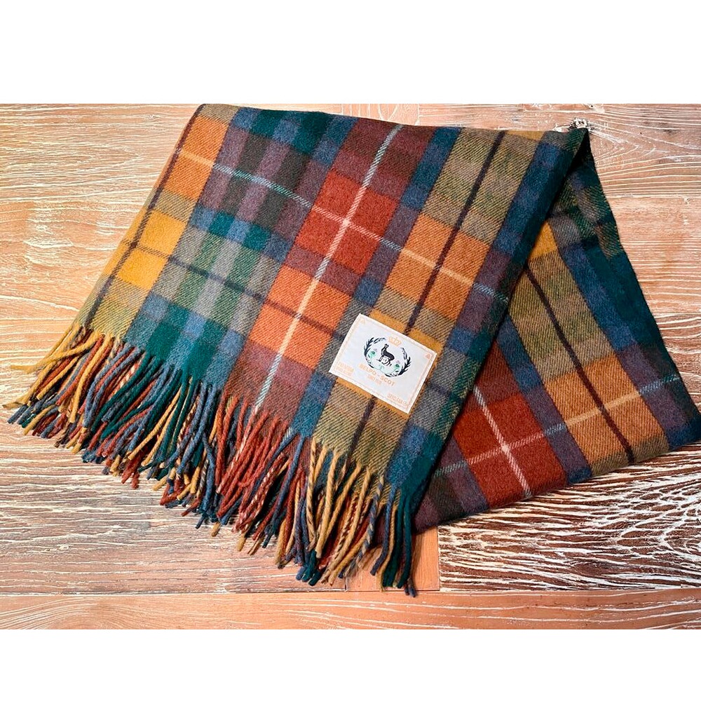 Couverture en laine Belposcot buchanan antique vin, Belpo Leather Care