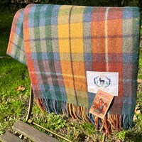 Couverture en laine Belposcot buchanan antique vin, Belpo Leather Care