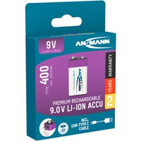 Batterie Li-Ion 9V E-Block – 1 pièce, Ansmann