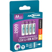 Akku Li-Ion 1,5V AA Typ 2000 – 4 Stück, Ansmann