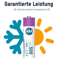 Akku Li-Ion Micro AAA Typ 500 – 4 Stück, Ansmann