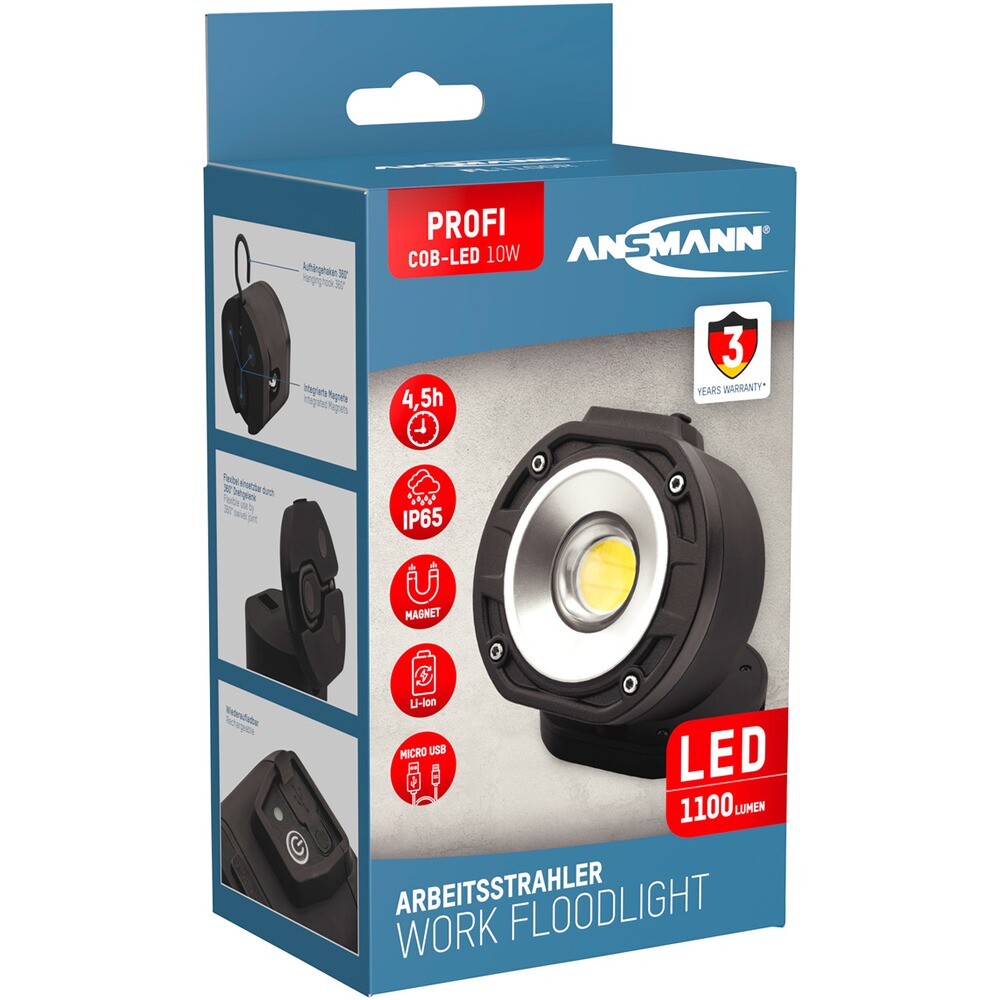 Set - FL1100R spotlight & mini booster, Ansmann