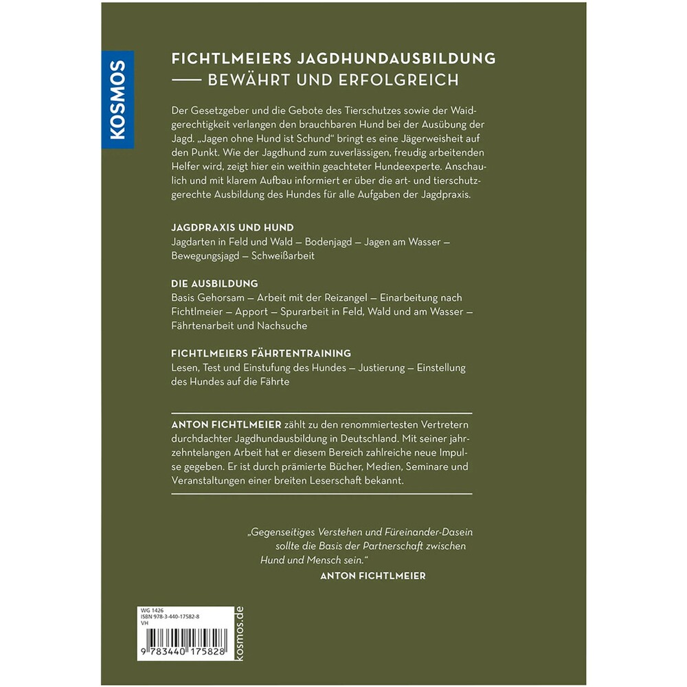 Book: The Training of Jagdhundes, Kosmos