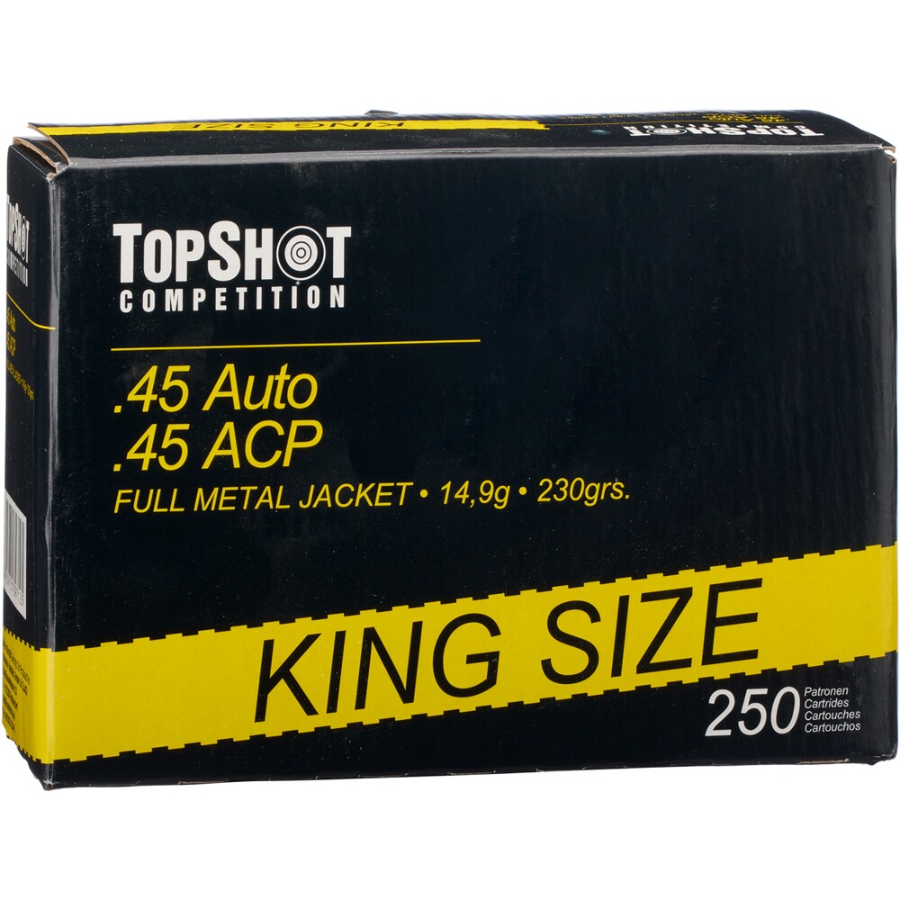 TOPSHOT Comp .45ACP FMJ 230grs.250pcs., TOPSHOT Competition
