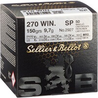 .270 Win. Teilmantel Rk 9,7g/150grs., Sellier & Bellot