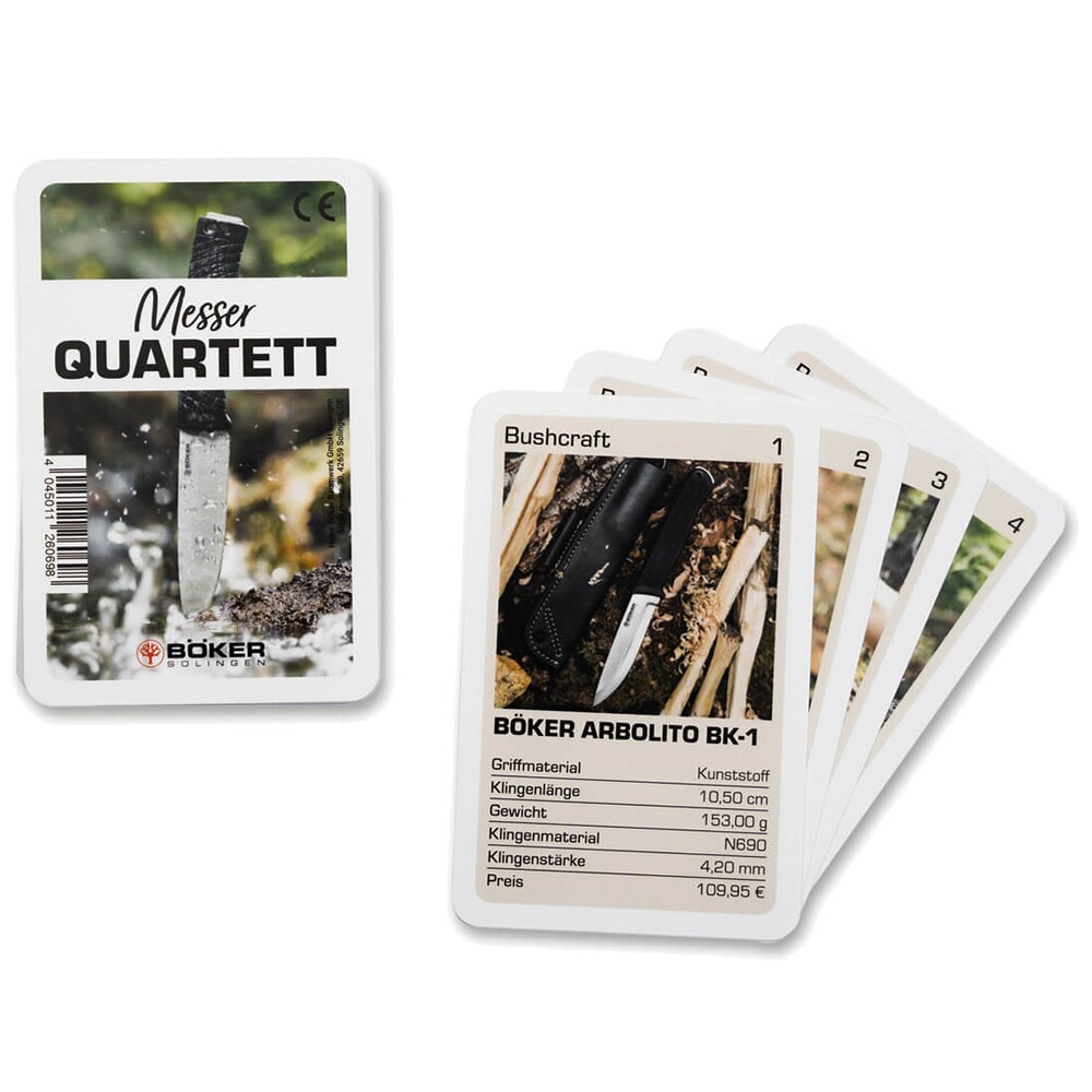 Quatuor de couteaux pour jeu de cartes, Böker