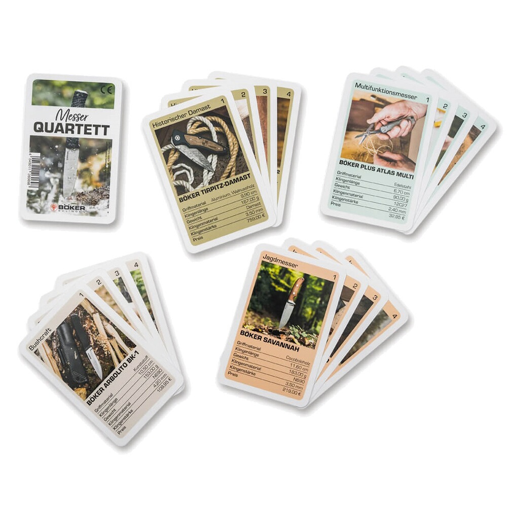 Quatuor de couteaux pour jeu de cartes, Böker