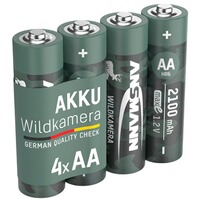 Akku NiMH 2100 - 4 Stück ideal für Wildkameras, Ansmann