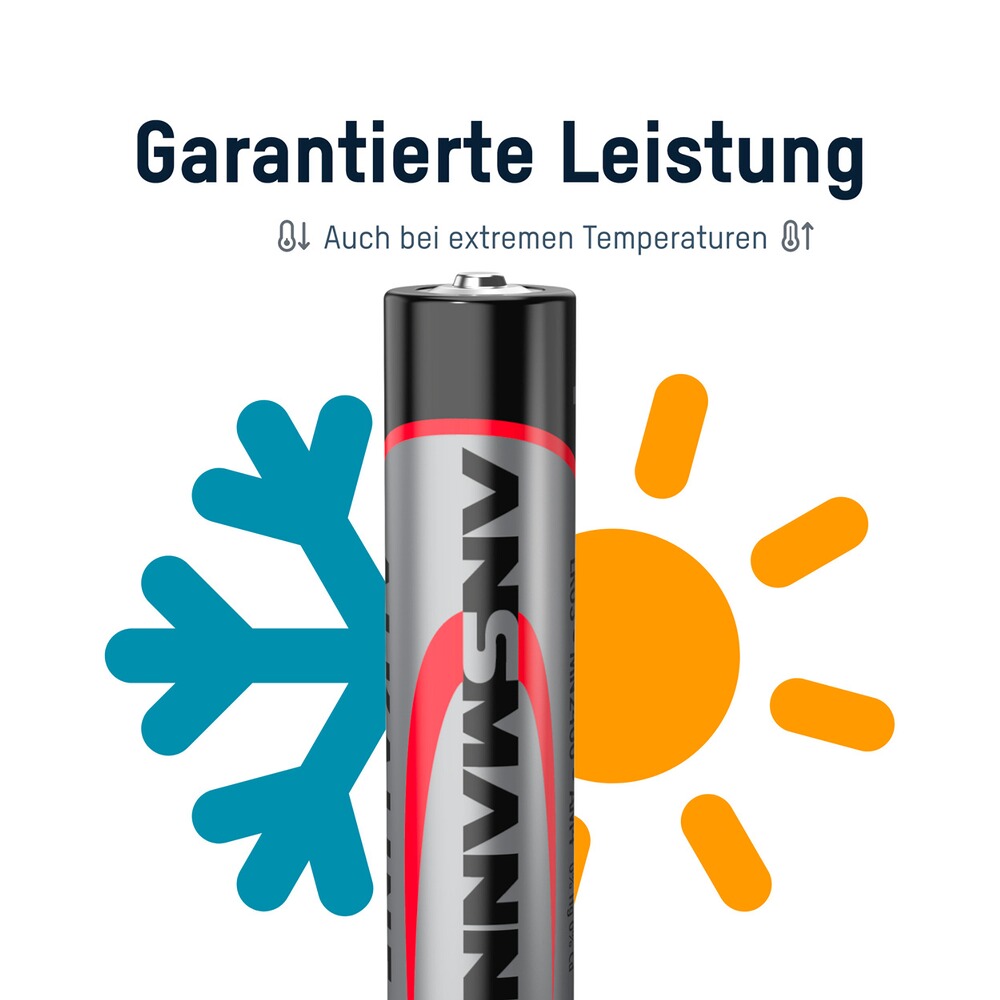 Piles alcalines Micro AAA 100 pièces, Ansmann