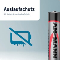 Piles alcalines Micro AAA 100 pièces, Ansmann