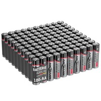 Piles alcalines Mignon AA 100 pièces, Ansmann