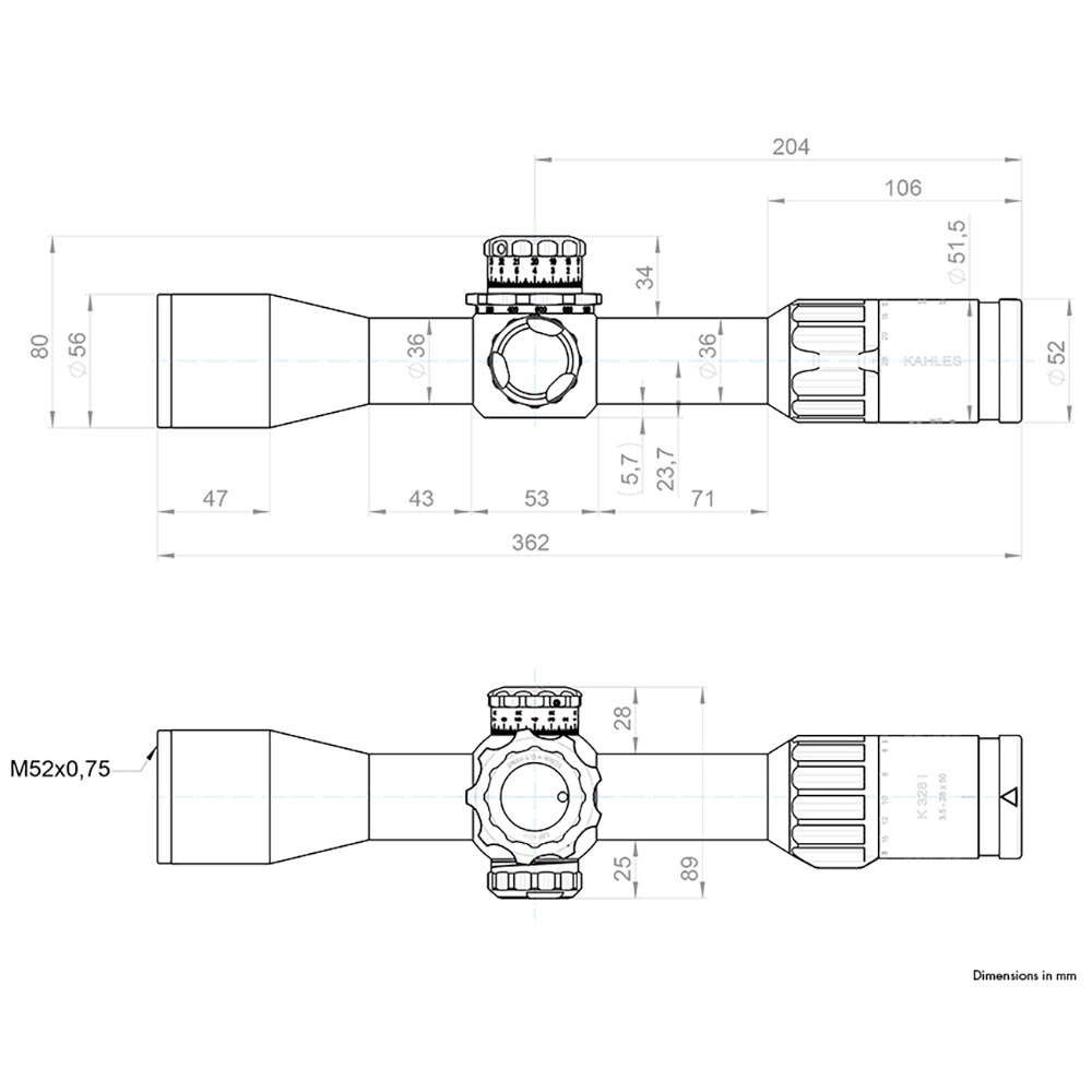 Zielfernrohr K328i 3,5-28x50 DLR, Kahles