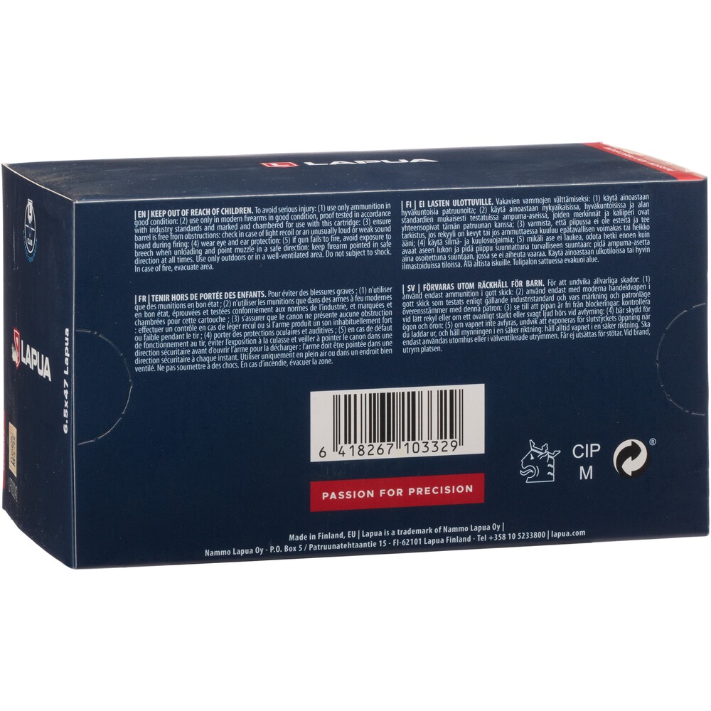 6.5x47 Lapua Scenar-L OTM 8.8g/136grs., Lapua