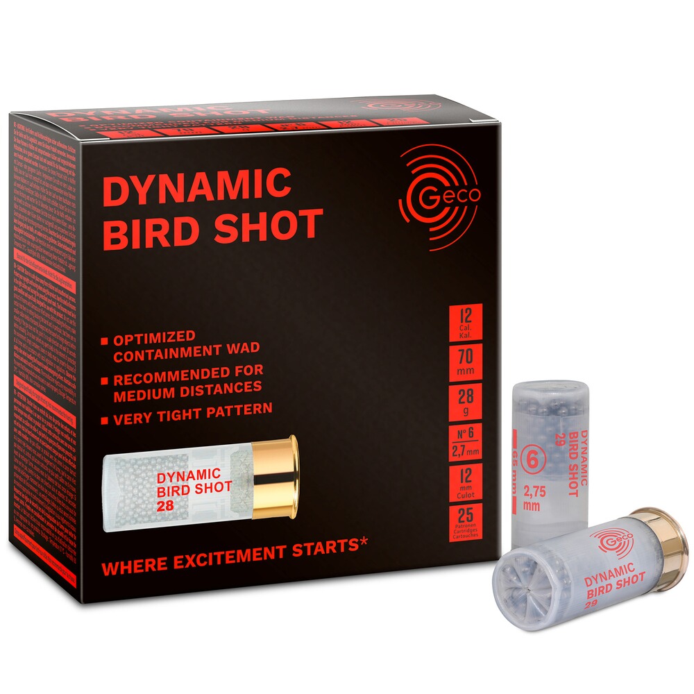 12/70 Dynamic Bird Shot 2,7 mm 28g, Geco