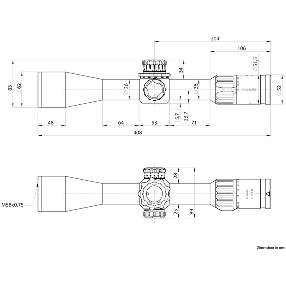Zielfernrohr K540i 5-40x56i , Kahles