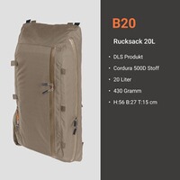 Rucksack B20, Vorn