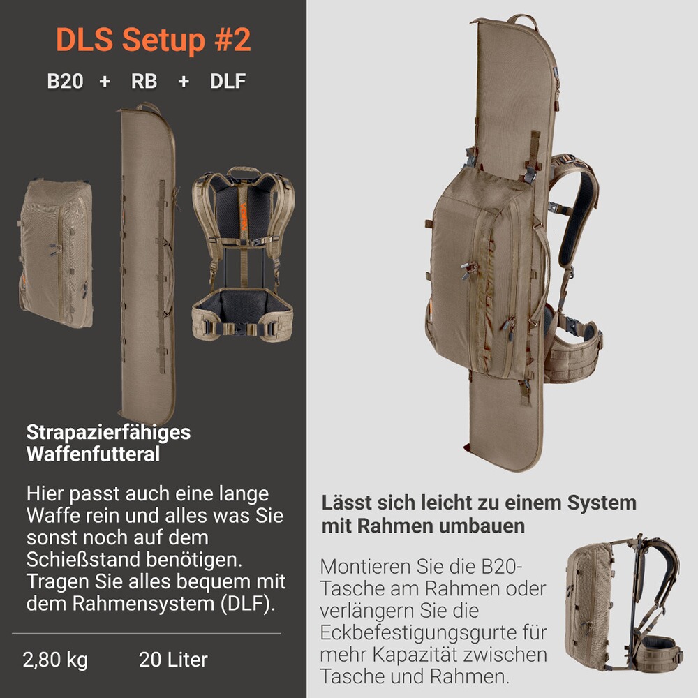 Rucksack B20, Vorn