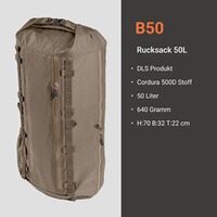 backpack B50, Vorn