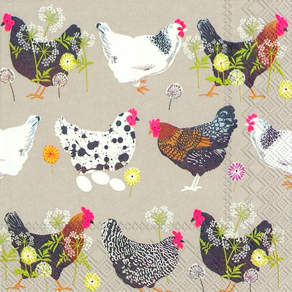 Servietten "Spatter Hens Linen"