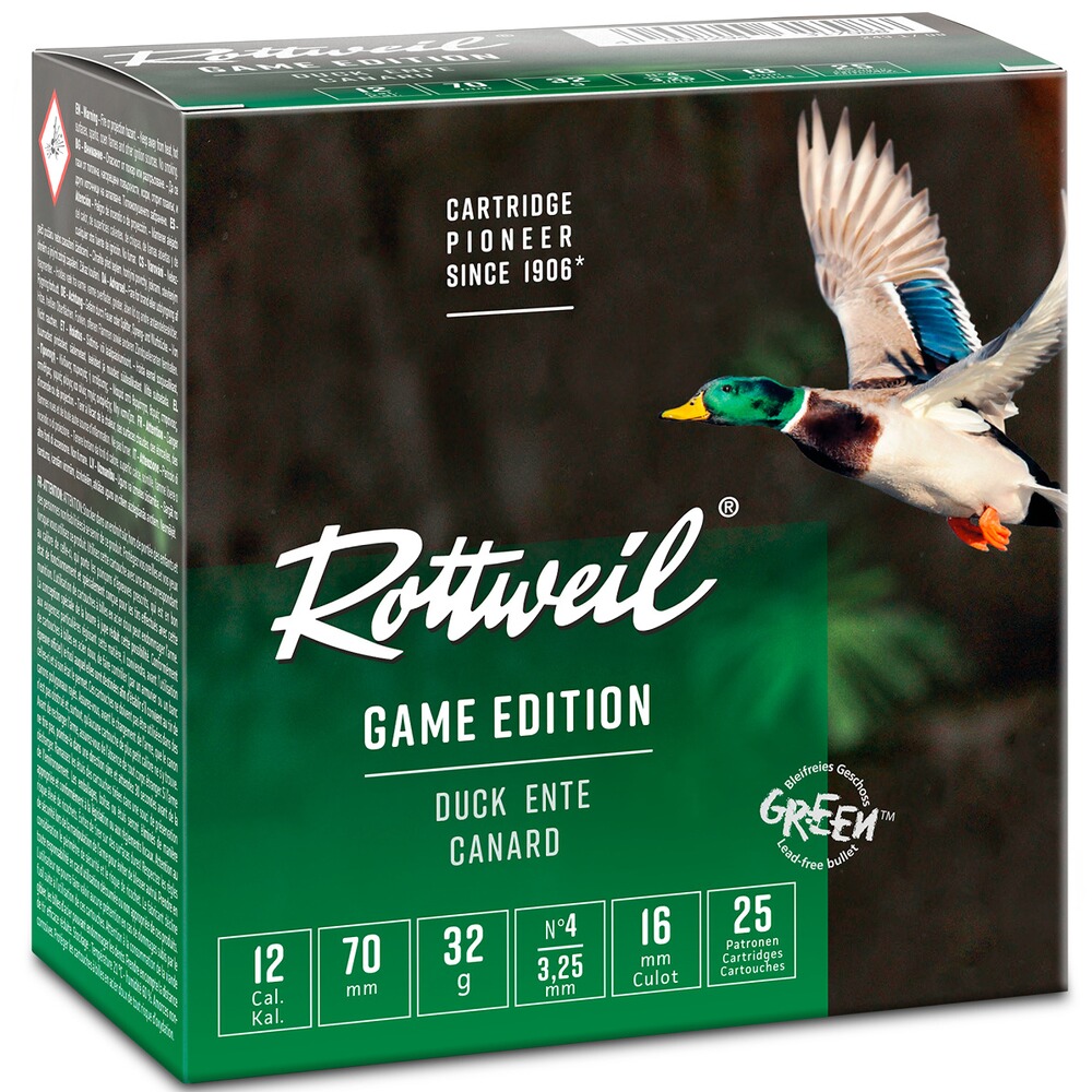 12/70 Game Edition Duck Steel 3.25mm 32g, Rottweil